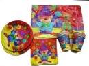 Party Celebration Kit-I table Cloth, 10disposable plates, 10 disposable cups, 10 serviettes