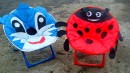 Cartoon Animal Moon Padded Foldable Chairs