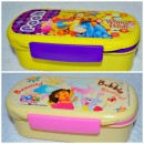Dora & Pooh Lunch Plate with Airtight Lid & Cutlery