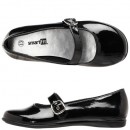 Smartfit Girls Buckle Mary Jane Patent Flat shoes- Size 5 or 37