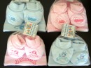 SOFT TOUCH LITTLE PRINCE/PRINCESS HAT AND BOOTEE SETS-NEWBORN