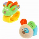 CHICCO Happy Colours Rattle Bracelets Hedgehog & Mouse