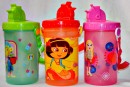 Cute Kids Push down Sipper Water Bottles