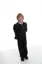 Boys 5 pcs Formal Suit Set- Jacket, Shirt, Waist Coat, Tie and Trousers- 6, 8yrs (Brown & Black)