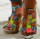MICHAEL KORS GIRLS Gladiator Wedge Sandals- Floral design (Size 1, 2, 4)