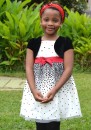 L.O.V.E Special Occasions polka dot Ivory & Black dress-2,3,4yrs
