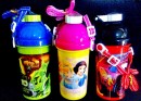 Character pop up sipper water bottles- assorted xters