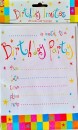 LET's PARTY 20 Birthday Invites and Envelope