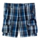 Wonderkids Infant boys Plaid cargo shorts- 12mths, 18mths, 24mths