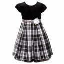 Youngland Velour Plaid Dress with Sequined waist- 6yrs