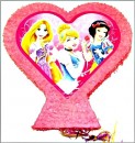 Disney Princesses Heart Shaped Pull String Pinata - ONLINE EXCLUSIVE
