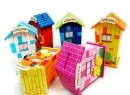 Cartoon Animal Wooden Cottage Piggy bank- Assorted