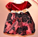 Good Girl baby girls Velvet and Taffeta Occassion Dress- 3-6mths (with headband)